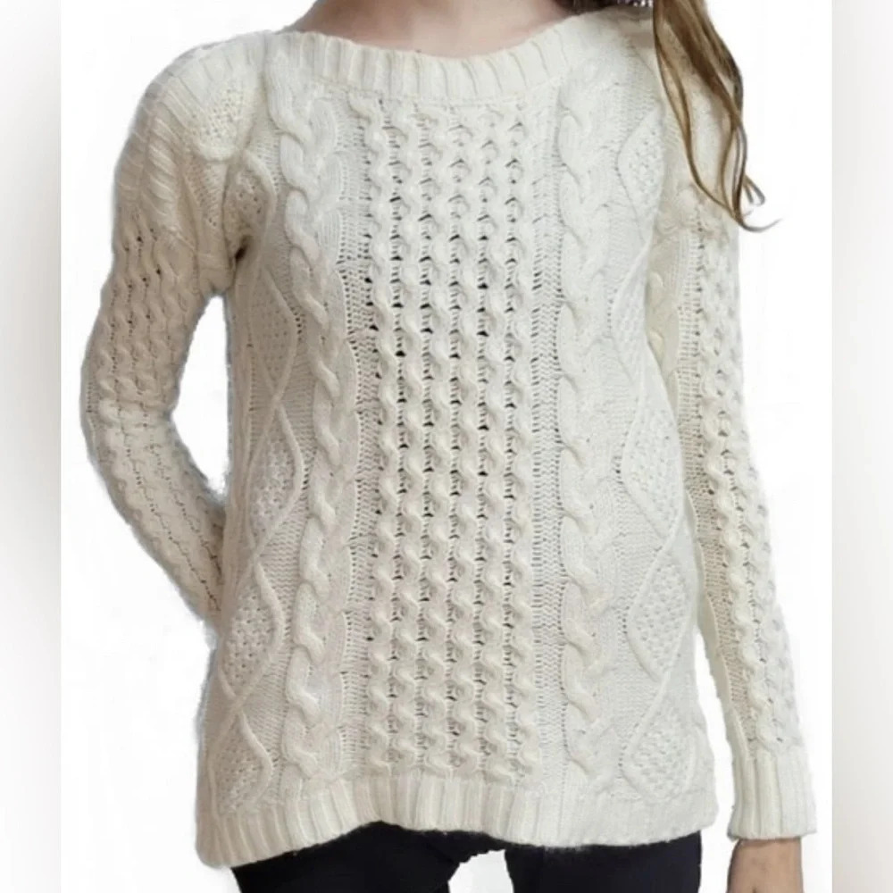 Madewell | Plaza Pullover Cable Knit Sweater (S)
